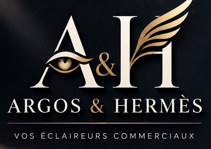 Monogramme A et H, œil d’Argos et aile d’Hermès